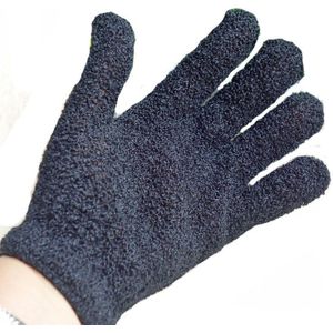 50 Stks/partij Zwart Nylon Vijf Vingers Bad Glove Exfoliating Wassen Huid Spa Bad