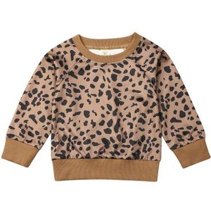 Peuter Kid Baby Meisjes Katoen Herfst Hoodies Sweatshirts Casual Leopard Tops T-shirt Blouse Sweater Trui Tops