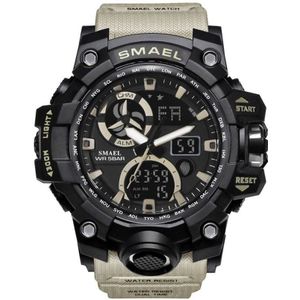 Mannen Sport Horloge Dual Display Analoge Digitale Led Elektronische Horloges Mannen Horloge Waterdicht Sport Horloges Stopwatch & 50