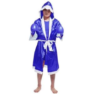 Mma Boksen Wedstrijd Muay Thai Mannen \ &#39;S Hooded Lange Mouw Mantel Gewaad Uniform Kostuum Boksen Shirt muay Thai Wedstrijd Su