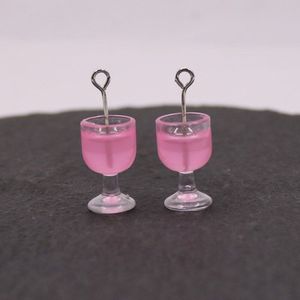 10 Pcs Wijnglas Bedels Hangers Voor Diy Decoratie Ketting Oorbel Sleutelhanger Sieraden Maken Wijnglas Marker