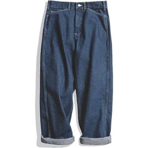 Mannen Gewassen Rechte Ontspannen Stretch Werkkleding Timmerman Jeans 5 Pocket