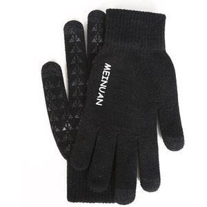 Winter Handschoenen Voor Mannen En Vrouwen Verbeterde Touch Screen Anti-Slip Siliconen Gel Elastische Manchet Thermische Zachte Wol Voering gebreid Materiaal
