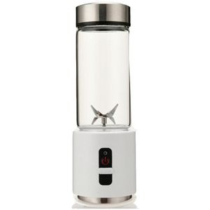 Bpa Gratis Usb Oplaadbare Smoothie Blender Batterij Persoonlijke 380Ml Glas Smoothie Blender Juicer Kleine Draagbare Blender