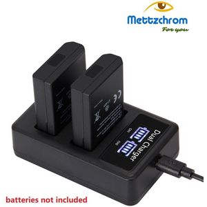 Mettzchrom Dual batterij lader Voor Nikon USB Dual battery charger EN-EL14 EN-EL14A EN-EL15 MH-25 MH-24 Reizen Dual Charger