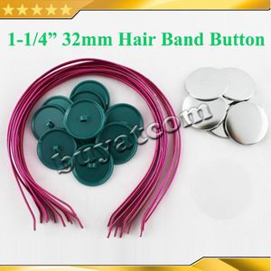 1-1/4 &quot;32mm 100 Sets Haarband Button Supply Materialen voor NIEUW Professionele Kenteken Button Maker