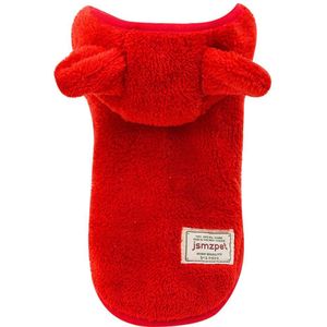 Warme Hondenkleding Winter Pet Puppy Kitten Jasje Voor Small Medium Honden Katten Chihuahua Kleding Kostuum Rood