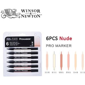 Windsor & Newton Promarke Beroep Schets Marker Pen 6/12 Kleur Pak Alcoholische Borstel Pen Voor Tekening Manga