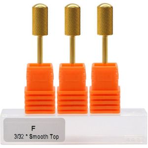 Maohang 10 Stks/partij Grote Barrel Smooth Top Bit Grof Medium Fijn Goud Nail Art Salon Elektrische Boor File Carbide Nail boor