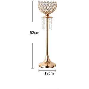 Peandim Crystal Wedding Centerpieces Kandelaar Party Pijler Bloemen Stand Gouden Kandelaar Kandelaar Voor Thuis Decoratie