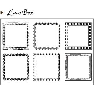 Kant box Transparant Clear Siliconen Stempel/Zegel voor DIY scrapbooking/fotoalbum Decoratieve duidelijke stempel A0344