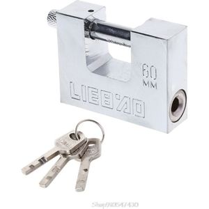 Staal Inbreker Hangslot Beveiliging Veiligheid Lock Antieke Horizontale Opening D22 20