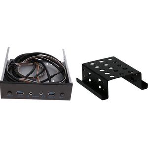 Usb 3.0 2 Port Optische Drive Voorpaneel Uitbreiding Met 2-Bay 3.5 Inch Tot 2.5 Inch Harde Schijf caddy Mobiele Houder