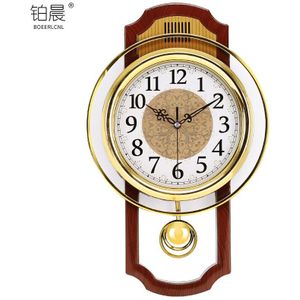 Gouden Vintage Wandklok Stille Slinger Art Wandklokken Creatieve Modern Woonkamer Relojes Pared Home Decor AC50ZB