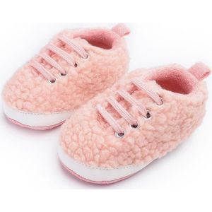 Winter Baby Jongens Meisjes Anti-Slip Effen Kleur Wandelschoenen Peuter Pluche Zachte Zolen Sneakers Kinderen Casual Sneakers