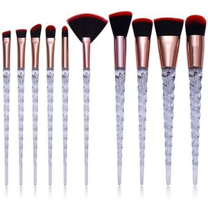 10 Stuk Eenhoorn Make-Up Borstel Set Vloeibare Foundation Cosmetica Blush Oogschaduw Wenkbrauw Borstel Vrouwen Beauty Glitter Make-Up Borstel