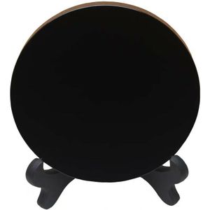 100% Natural Black Obsidian Steen Cirkel Schijf Ronde Plaat Fengshui Spiegel Voor Thuis & Kantoor Decor