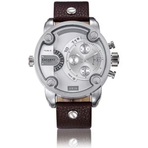 Cagarny 6818 Decoratieve Sub-wijzerplaten Mannen Quartz Horloge