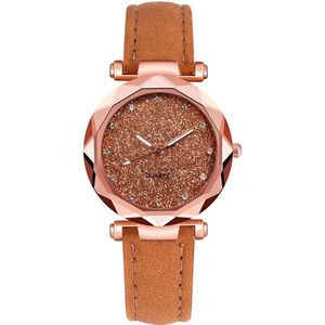 Womens Horloges Dames Mode Kleurrijke Ultra-Dunne Lederen Rhinestone Analoge Quartz Horloge Vrouwelijke Riem Horloge YE1