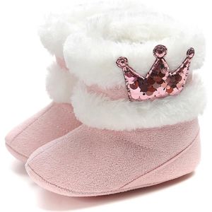 Pasgeboren Baby Baby Peuter Meisje Laarzen Crib Schoenen Kroon Prewalkers Sneeuw Winter Warm Prinses Baby Schoenen