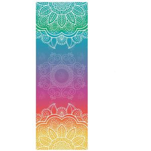 Dame Yoga Mat Handdoek Dikke Bloemenprint Indoor Outdoor Opvouwbare Bodybuilding Oefening Mat Sport Apparatuur 183 Cm X 63cm