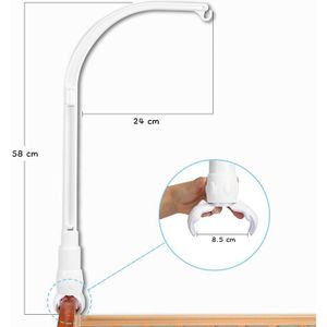 Baby Rammelaar Speelgoed 0-12 Maanden Wit Rotary Mobiele Op Het Bed Pasgeboren Muziekdoos Bed Bel Speelgoed Houder beugel Baby Speelgoed Voor Jongen Meisje