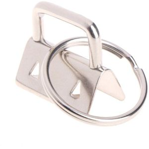 10 Stuks Sleutelhanger Hardware 25Mm Sleutelhanger Split Ring Voor Pols Polsbandjes Katoen Staart Clip