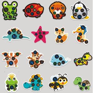 10Pcs Baby Bad Cartoon Voorhoofd Temperatuur Meting Veranderen Tape Bereik 35 Tot 40 Graden Mooie Dieren Patroon Thermometer