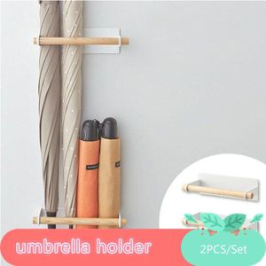 Eenvoudige Huishoudelijke Magneet Deur Terug Paraplu Houder Creatieve Ijzeren Muur Opknoping Paraplubak Koelkast Stickers Paraplu Rack
