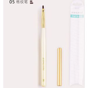 Japanse Stijl Manicure Borstel Nail Art Tool Franse Schuine Hoofd Lichttherapie Kleur Tekening Trekken Lijn Pen Uv Gel Nail borstel