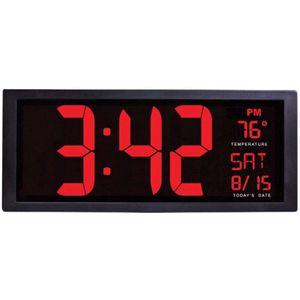Grote Sn Grote Elektronische Wandklok Desktop Led Digitale Kalender Klok Thermometer Zomertijd Voor Keuken Klok Muurschildering Eu