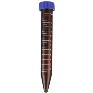 15 Ml Plastic Bruin Schroef Cap Cone Bottom Centrifuge Test Buis Met Schaal Lijn Laboratorium Analyze Sample Vial Cotainer 10 stuks
