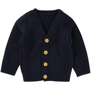 Meisjes Kinderkleding Effen Jas Warme Kleding Uitloper Peuter Kid Baby Winter Kleding Meisje Jongen Lange Mouw Knop ·