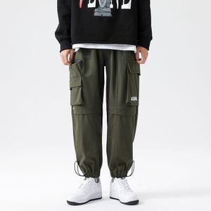 Hip Hop Cargo Pants Men Street Joggers Pants 2022 Spring Harajuku Multi-Pocket Trousers Cotton Harem Trousers