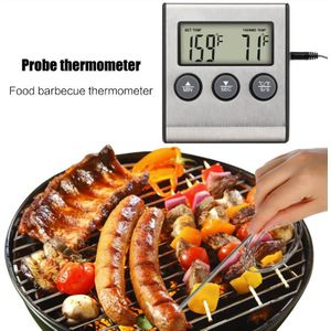 Roestvrij Staal Plastic Sonde Thermometer Thermometer Draagbare Economische Magnetische Meten Koken Familie Naald