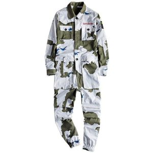 Europa en de Verenigde Staten Hip hop Overalls Mode Camouflage Jumpsuit mannen Casual Beam Voet Harembroek