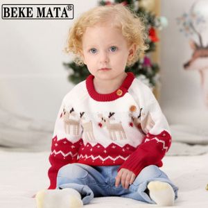 Kerst Baby Truien Voor Meisjes Winter Gebreide Peuter Jongen Kleding Met Lange Mouwen Cartoon Elanden Katoenen Baby Meisje Kleding