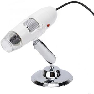 Microscoop 25-400x 8LED Vergroting Camera TV/AV Elektrische Digitale Microscoop met Metalen Stand US 110 V-240 V