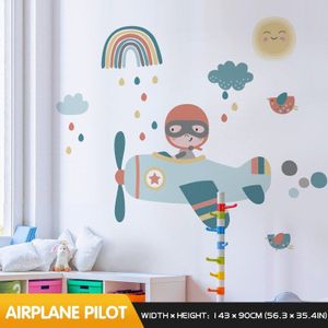 Gelukkig Flying Cartoon Muursticker Kinderkamer Decoratie Baby Slaapkamer Decor Woonkamer Muur Zelfklevende Stickers Home Decor