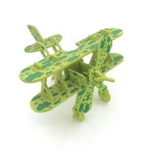 Kinderen Speelgoed Houten 3D Vliegtuigen Assemblage Kaart Kids Vroege Educatief Ban Insert Speelgoed Assemblage Vliegtuigen Drie-Dimensionale Puzzel