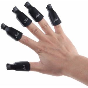 10Pcs Cap Clip Uv Gel Polish Remover Nail Wrap Tool Plastic Nail Art Losweken Gamiss Cleaner nagels Doekjes Cleanser
