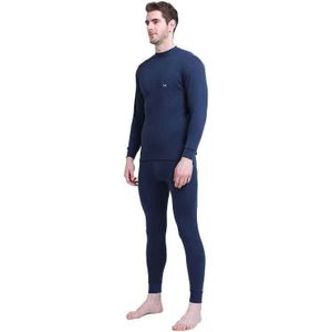 Mannen Thermisch Thermo Ondergoed Sets Winter Warm Shirts Voor Mannen Ultra-Zachte Effen Kleur Thermisch Ondergoed Warm lange Onderbroek Set