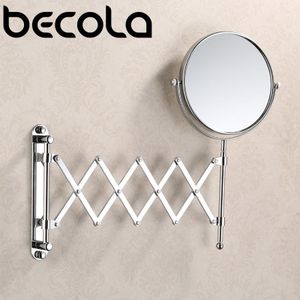 BECOLA 8 inch 3X Vergrootglas Ronde Muur Make up Spiegel Dubbelzijdig Intrekbare Badkamer Spiegel 360 Graden Swivel Make-Up spiegel