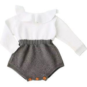 Pasgeboren Baby Meisje Kleding Rompertjes Wol Breien Tops Lange Mouw Romper Warm Outfits Kleding Baby Meisjes