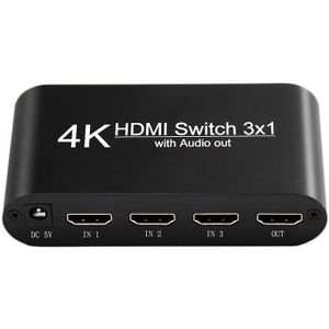 4K Hdmi Switch O Splitter 3 In 1 Out Extractor Adapter Voor 360 PS4 Smart Android Hdtv
