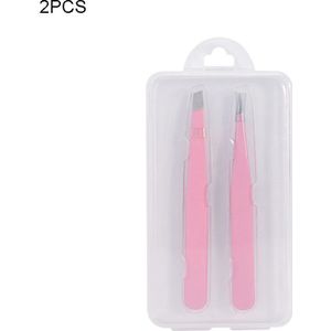 Rvs Wimper Pincet Gereedschap Met Doos Wenkbrauw Tweezer Set Haar Schoonheid Fijne Haren Puller Wenkbrauw Trimmer Makeup Tools