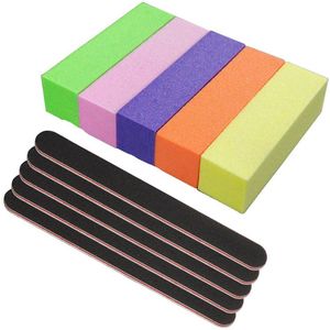 Nagelvijlen En Buffer Set Professionele Manicure Gereedschap Kit Voor Natuurlijke/Acryl Nagels 100/180 Grit Duurzaam
