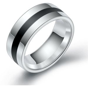 Yobest 316L Mannen Epoxy Titanium Roestvrij Ring Minnaar Paar Ringen Voor Vrouwen Mannen Vintage Cool Ringen