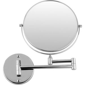 Chrome Ronde 8 Inch Muur Spiegel Ijdelheid Cosmetische Spiegel Dubbelzijdige 7X Vergrootglas Bad Spiegels 360 Hoek Draaibare