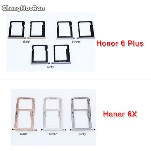 ChengHaoRan SIM Kaart Lade Dual Slot Houder Carrier Container Micro SD Card Tray Reparatie Deel voor Huawei Honor 6 Plus /Honor 6X